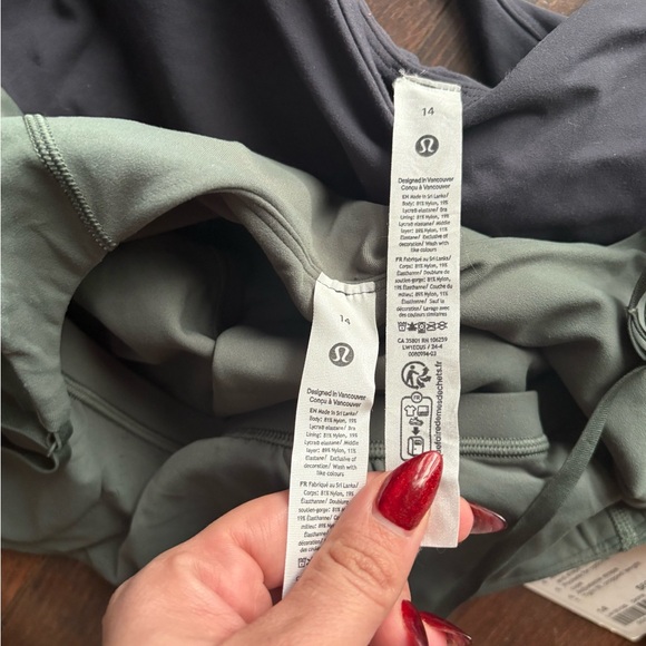 lululemon athletica Dual Cami Set in Charcoal and Olive - Picture 3 of 4